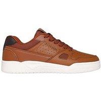 Skechers Koopa Leather Trainers- Brown