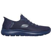 Skechers Summit Slip- Ins With Memory Foam Trainers-Navy