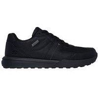 Skechers Netson- Gander Waterproof Lace Up Trainers-Black