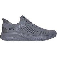 Skechers Bob Squad Chaos Slip- Ins Bungee Trainers- Grey