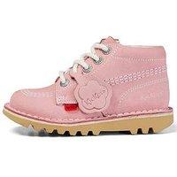 Kickers Toddler Kick Hi & Nubuck Shoes With Zip - Pink