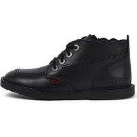 Kickers Junior Adlar Hi Scallop Lthr Jf Blk - Black