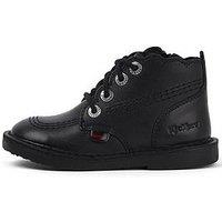 Kickers Toddler Adlar Hi Scallop Lthr If Blk - Black