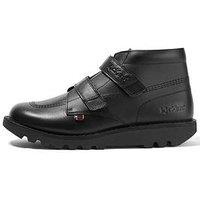 Kickers Youth Kick Hi Vel Leather Boots - Black