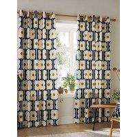 Orla Kiely Abacus Flower Lined Eyelet Curtains
