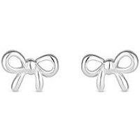 Simply Silver Sterling Silver 925 Polished Bow Stud Earrings