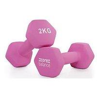 Core Balance Hex Neoprene Dumbbells (2 X 2Kg)