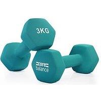 Core Balance Hex Neoprene Dumbbells (2 X 3Kg)