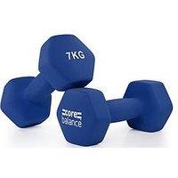 Core Balance Hex Neoprene Dumbbells (2 X 7Kg)