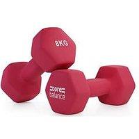 Core Balance Hex Neoprene Dumbbells (2 X 8Kg)