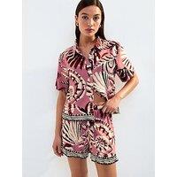 New Look Pink Shell Print Shirt