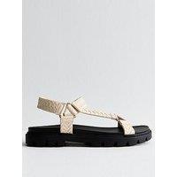 New Look Woven Strap Sandals - Off White