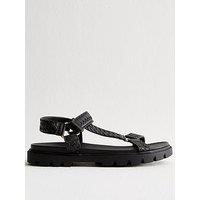 New Look Black Woven Strap Sandals