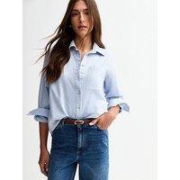 New Look Blue Long Sleeve Chambray Shirt