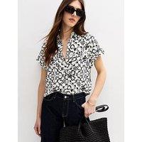 New Look Black Western Print Short Sleeve Shirt