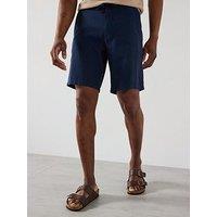 Selected Homme Regular Fit Brody Linen Shorts - Navy