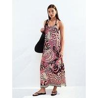 New Look Shell Print Maxi Dress - Pink