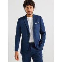 Selected Homme Slim Fit Oasis Linen Blazer - Navy