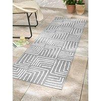 Very Home Element Patches Indoor/Outdoor Runner - Grey