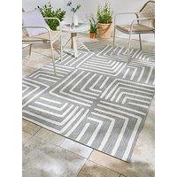 Very Home Element Patches Indoor/Outdoor Rug - Grey