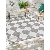 Very Home Element Diamonds Indoor/Outdoor Rug - Grey/White