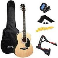 Martin Smith Acoustic Guitar Kit With Full-Size Guitar, Stand, Tuner, Bag, Strap, Plectrums, Spare Strings & Lessons