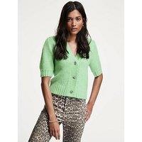 Mint Velvet Short Sleeve Cardigan - Green