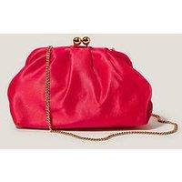 Monsoon Rhian Satin Clutch - Red