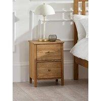 Julian Bowen Coxmoor 2 Drawer Bedside - Contains Solid Oak