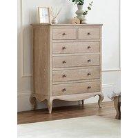 Julian Bowen Camille Ready Assembled 4 + 2 Drawer Chest - Contains Solid Oak