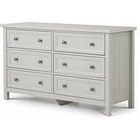Julian Bowen Maine 6 Drawer Wide Chest - Dove Grey