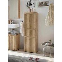 Julian Bowen Austin 2 Door, 1 Drawer Midi Bathroom Cabinet - Oak