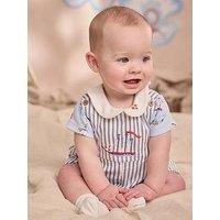 Cath Kidston Baby Boys Boat Print Crop Dungaree - Multi