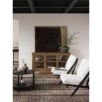 The Inside Edit Westport 3 Glass Door Sideboard - Smoked Wood