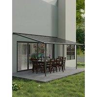 Canopia By Palram Sierra Patio Cover 3X5.46 Grey Clear