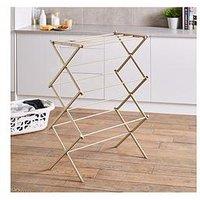 Tower 3 Tier Compact Foldable Clothes Airer, Latte
