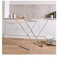 Tower Extending Clothes Airer, Telescopic Drying Rack, Latte
