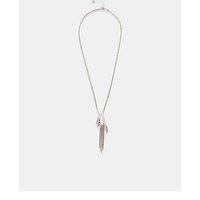 Mint Velvet Silver Tone Floral Pendant Necklace - Silver