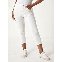Roman Petite Slim Crop Stretch Jeans - White