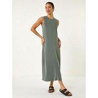 Roman Sandwash Stretch Midi Dress - Khaki