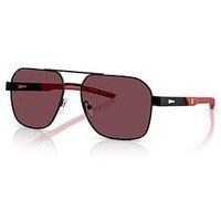 Scuderia Ferrari Ferrari Scuderia 0Fz5003 Navigator Sunglasses- Black/Red