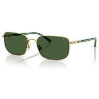 Polo Ralph Lauren 0Ph3159 Square Sunglasses- Gold