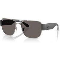 Ray-Ban Ray Ban 0Rb3756 Aviator Sunglasses- Dark Grey