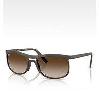 Ray-Ban Ray Ban 0Rb4452 Round Sunglasses- Brown