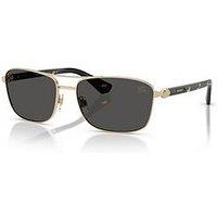 Burberry 0Be3163 Rectangle Sunglasses- Gold