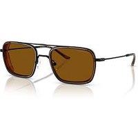 Emporio Armani 0Ea2162 Square Sunglasses- Brown