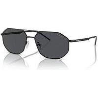 Emporio Armani 0Ea2147 Round Sunglasses- Black