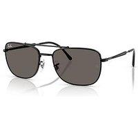 Ray-Ban Ray Ban 0Rb3755 Square Sunglasses- Black