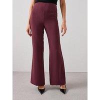 The Very Collection Wide Leg Trouser - Burgundy