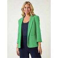 Roman Petite Revere Collar Stretch Jacket - Green